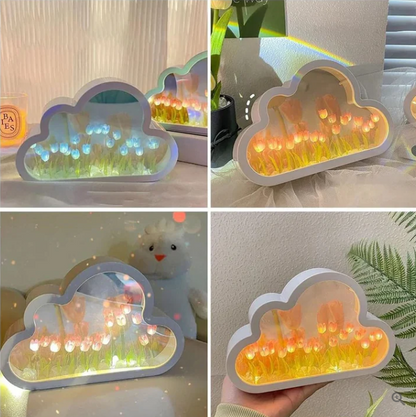 Lámpara de Tulipanes con Nube